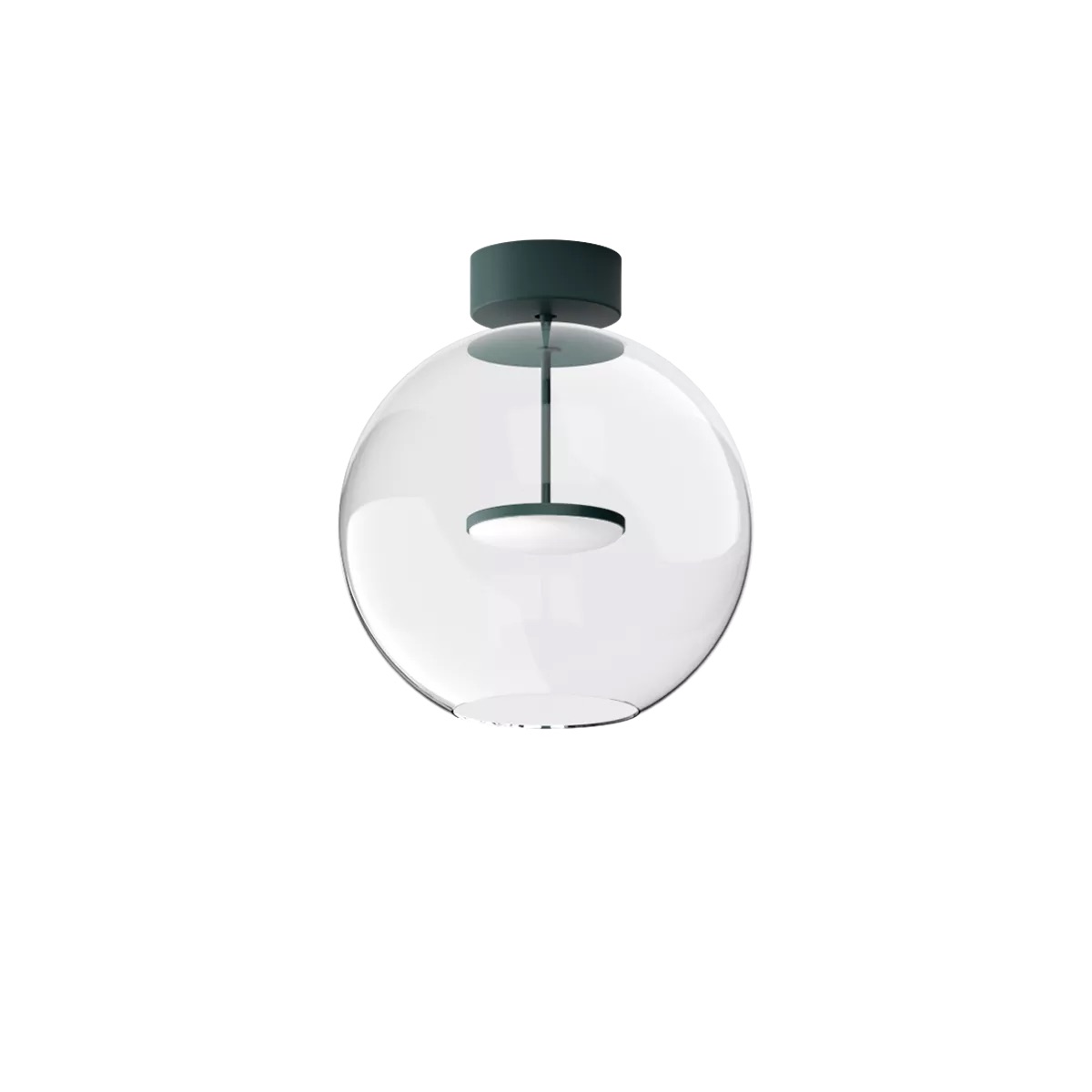 Levně Linealight Stropní LED svítidlo Cristalbolla_S ø34 cm, 17W Barva: Petrolejová, Chromatičnost: 2700K