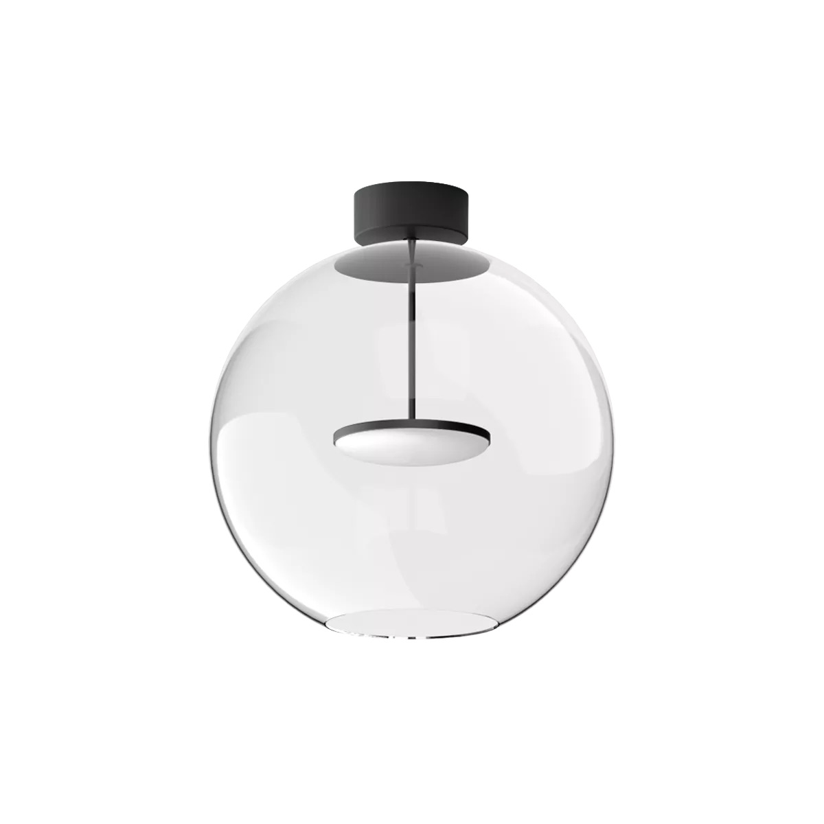 Levně Linealight Stropní LED svítidlo Cristalbolla_S ø44 cm, 23W Barva: Černá, Chromatičnost: 2700K