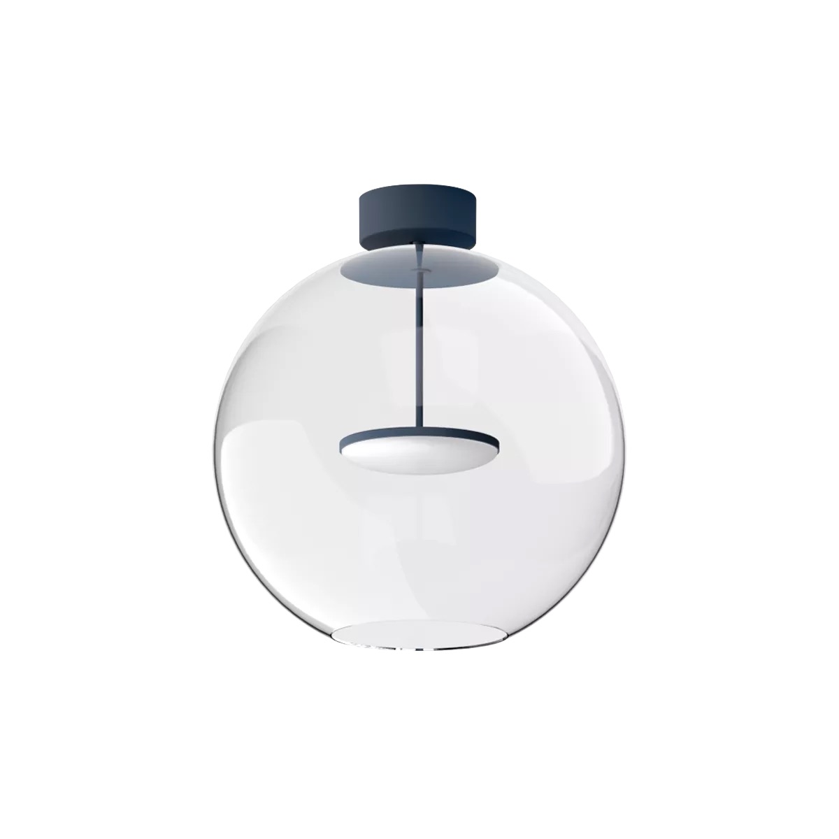 Levně Linealight Stropní LED svítidlo Cristalbolla_S ø44 cm, 23W Barva: Tmavě modrá, Chromatičnost: 2700K