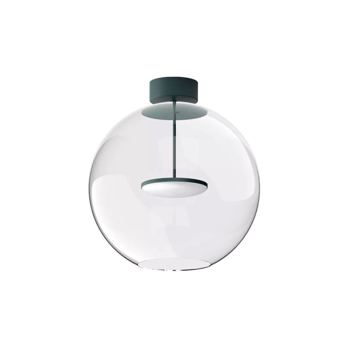 Levně Linealight Stropní LED svítidlo Cristalbolla_S ø44 cm, 23W Barva: Petrolejová, Chromatičnost: 2700K