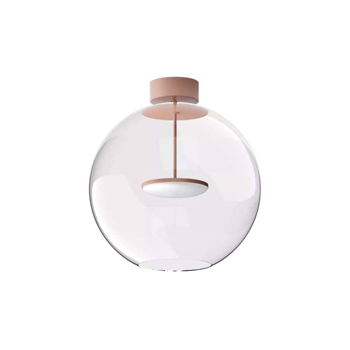 Levně Linealight Stropní LED svítidlo Cristalbolla_S ø44 cm, 23W Barva: Broskvová, Chromatičnost: 2700K