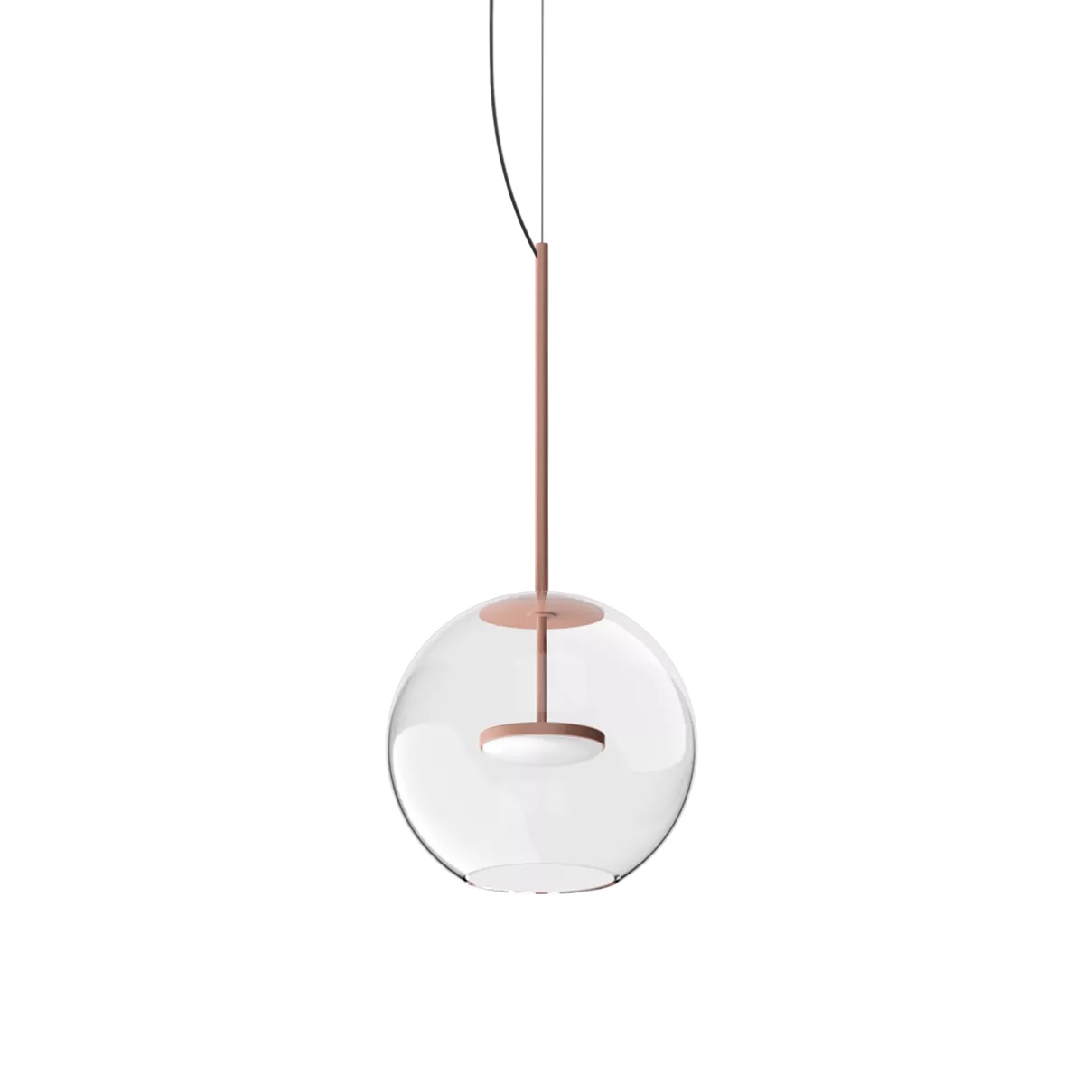 Levně Linealight Závěsné LED svítidlo Cristalbolla_P ø24,5 cm, 10W Barva: Broskvová, Chromatičnost: 2700K
