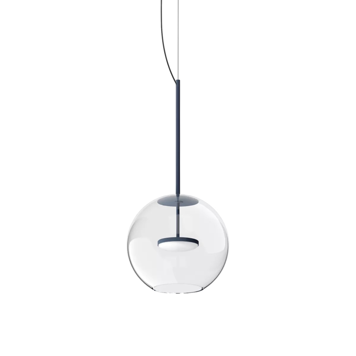 Levně Linealight Závěsné LED svítidlo Cristalbolla_P ø24,5 cm, 10W Barva: Tmavě modrá, Chromatičnost: 2700K