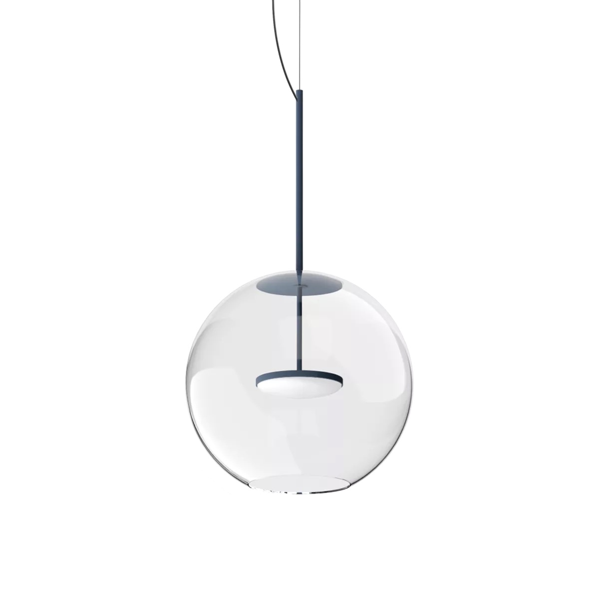 Levně Linealight Závěsné LED svítidlo Cristalbolla_P ø34 cm, 17W Barva: Tmavě modrá, Chromatičnost: 2700K