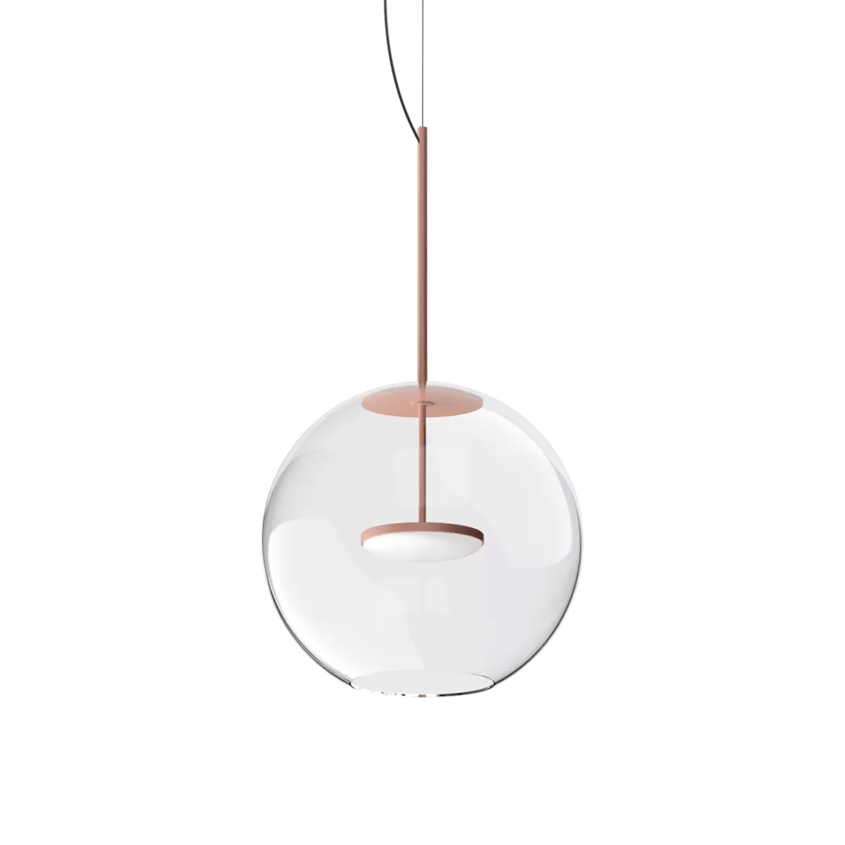 Levně Linealight Závěsné LED svítidlo Cristalbolla_P ø34 cm, 17W Barva: Broskvová, Chromatičnost: 2700K