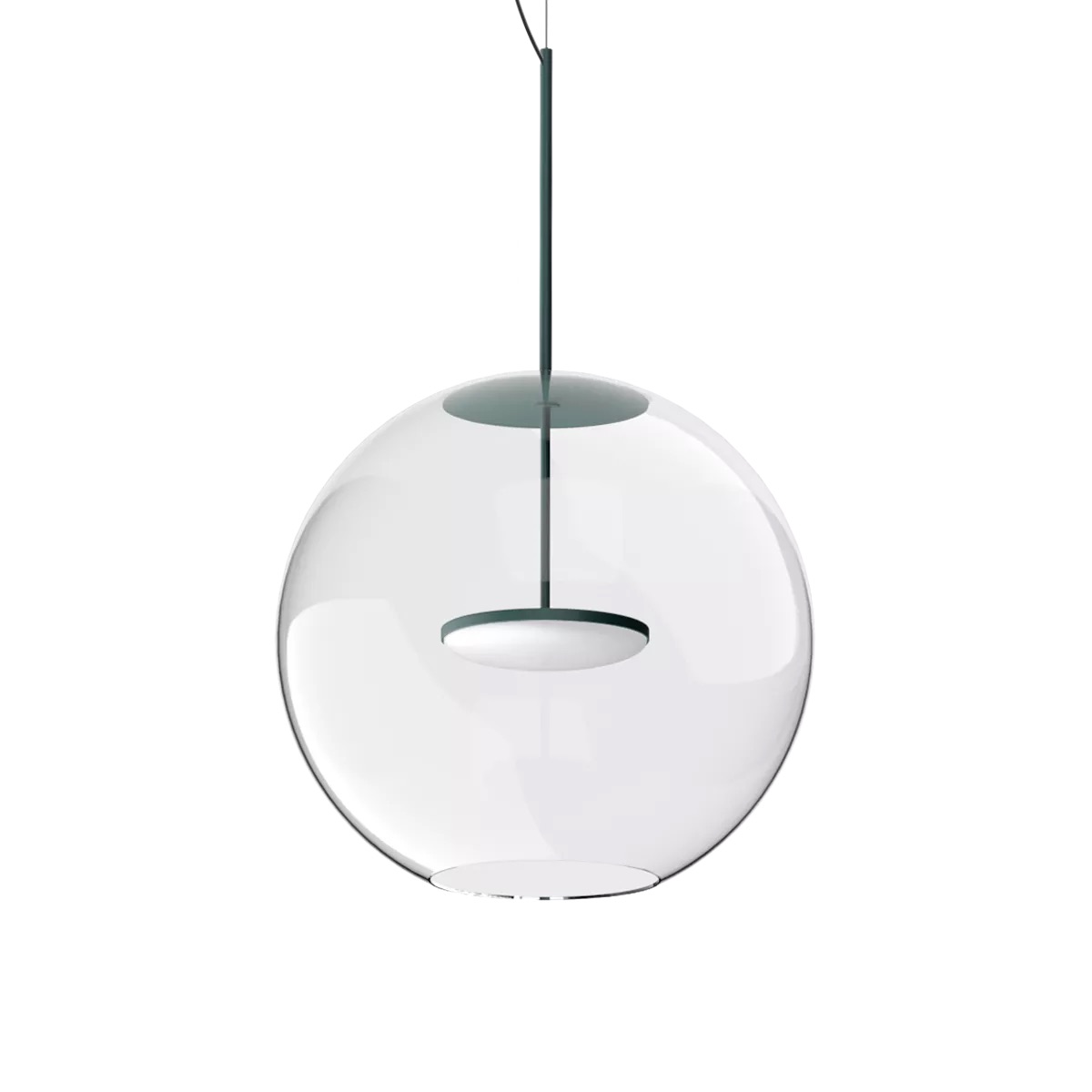 Levně Linealight Závěsné LED svítidlo Cristalbolla_P ø44 cm, 23W Barva: Petrolejová, Chromatičnost: 2700K