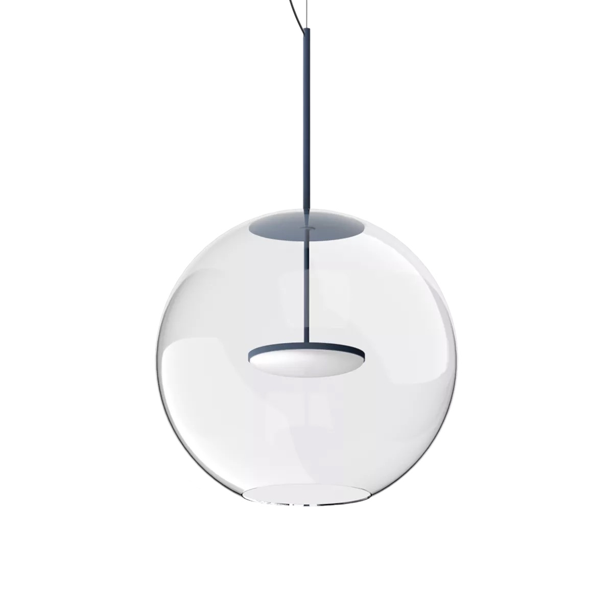 Levně Linealight Závěsné LED svítidlo Cristalbolla_P ø44 cm, 23W Barva: Tmavě modrá, Chromatičnost: 2700K