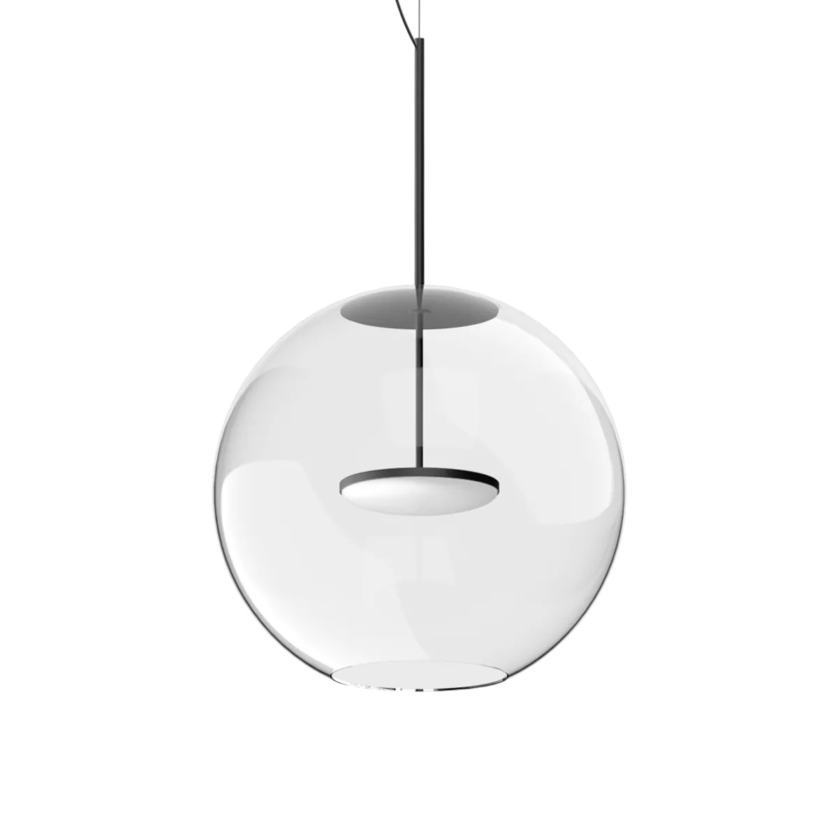 Levně Linealight Závěsné LED svítidlo Cristalbolla_P ø44 cm, 23W Barva: Černá, Chromatičnost: 2700K