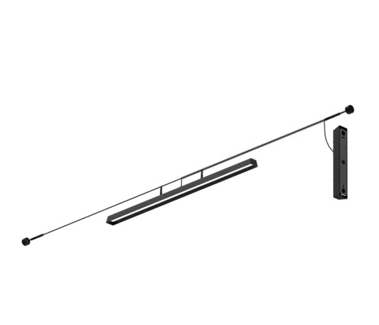 Levně Linealight Venkovní LED stropní osvětlení Lira_Cable, d.92,4cm, 31W, IP65 Barva: Černá