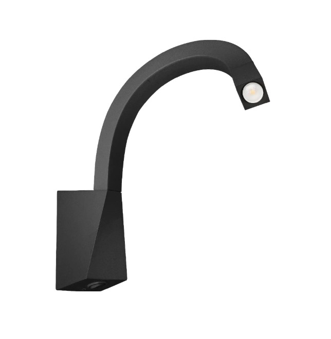 Levně Linealight Nástěnná lampa Snake_W3 s vypínačem, v.46,8cm, 1,5W, IP40 Barva: Černá, Teplota světla: 3000K