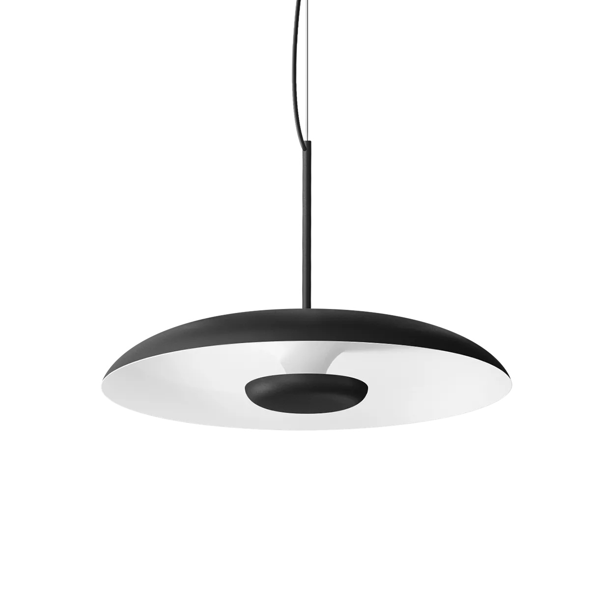 Levně Linealight Závěsné LED svítidlo Basin_P ø48,3 cm, 25W Barva: Černá, Chromatičnost: 2700K