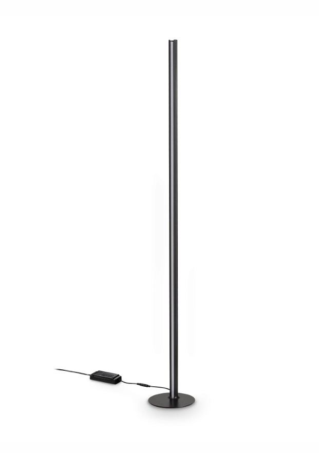Levně Ideal Lux Stojací LED svítidlo DORICA, PT 1, Ø 250 mm, 1900 mm Barva: Černá, Teplota světla: 3000K