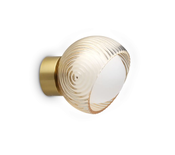 Levně Ideal Lux Designové nástěnné svítidlo BLOOM AP1, 1xG9, Ø 115 mm Barva: Mosaz