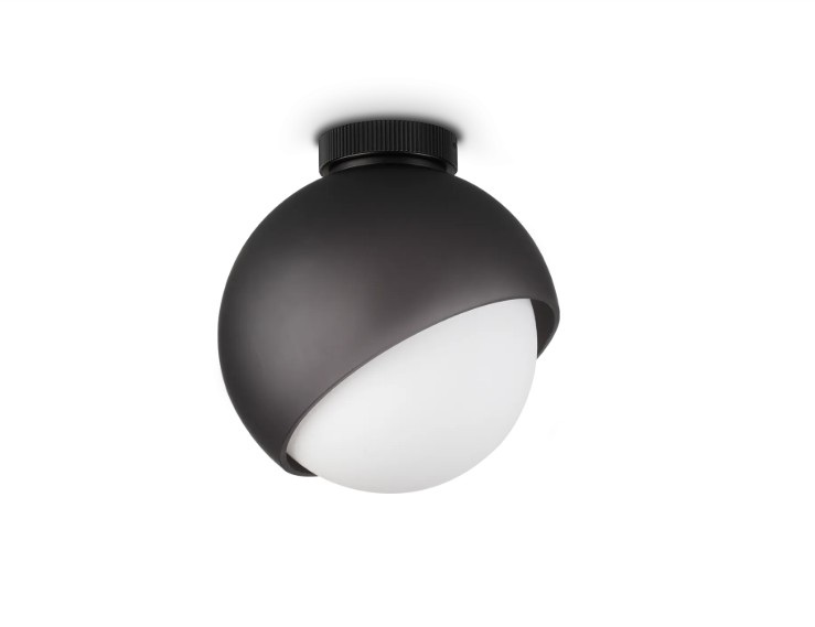 Levně Ideal Lux Designové stropní svítidlo BLOOM PL1, 1xE27, Ø 220 mm Barva: Černá