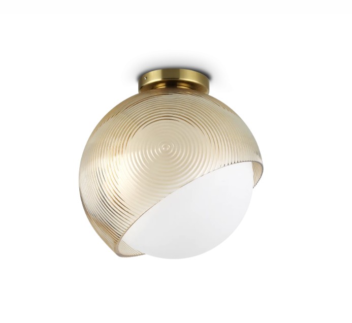 Levně Ideal Lux Designové stropní svítidlo BLOOM PL1, 1xE27, Ø Ø 300 mm Barva: Mosaz
