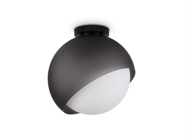 Levně Ideal Lux Designové stropní svítidlo BLOOM PL1, 1xE27, Ø Ø 300 mm Barva: Černá