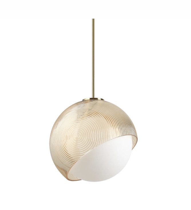 Levně Ideal Lux Designové závěsné svítidlo BLOOM SP1, 1xE27, Ø 300 mm Barva: Mosaz