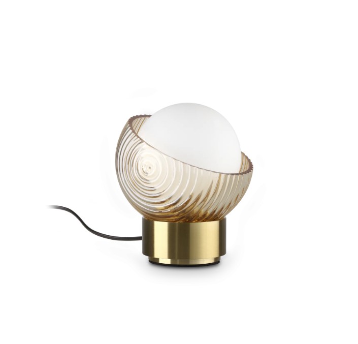 Levně Ideal Lux Designová stolní lampa BLOOM TL1, 1xG9, Ø 115 mm, 127 mm Barva: Mosaz