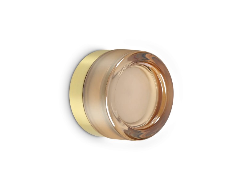 Levně Ideal Lux Designové nástěnné svítidlo LOLLY AP1, 1xGX53, Ø 105 mm Barva: Oranžová