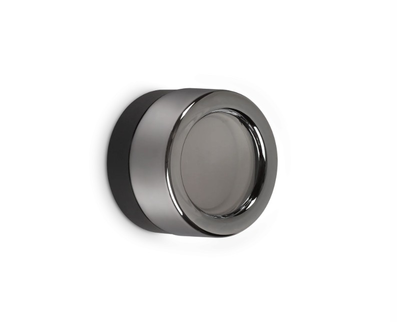 Levně Ideal Lux Designové nástěnné svítidlo LOLLY AP1, 1xGX53, Ø 105 mm Barva: Šedá