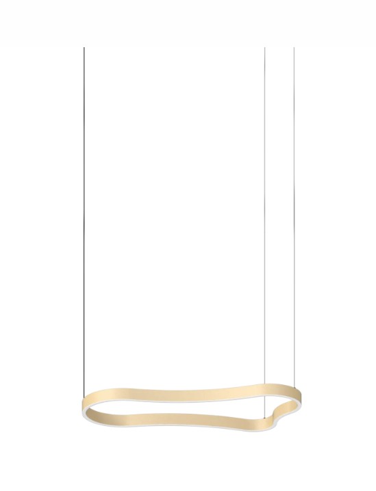 Levně Ideal Lux Závěsné LED svítidlo WAVES-1, d 942 mm, 37 W Barva: Zlatá, Teplota světla: 3000K