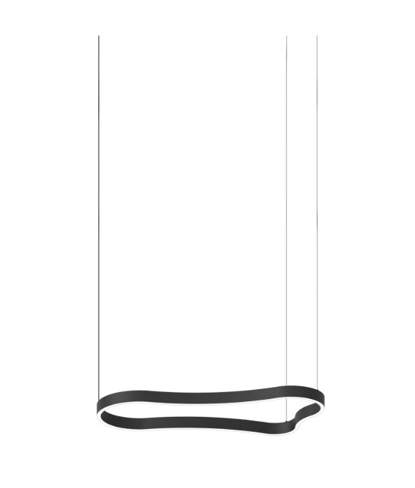 Levně Ideal Lux Závěsné LED svítidlo WAVES-1, d 942 mm, 37 W Barva: Černá, Teplota světla: 3000K