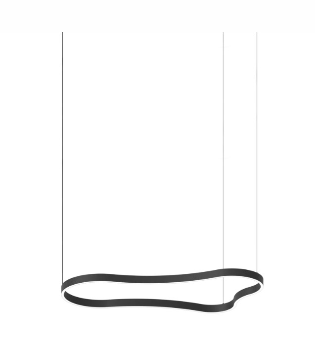 Levně Ideal Lux Závěsné LED svítidlo WAVES-2, d 1254 mm, 45 W Barva: Černá, Teplota světla: 3000K
