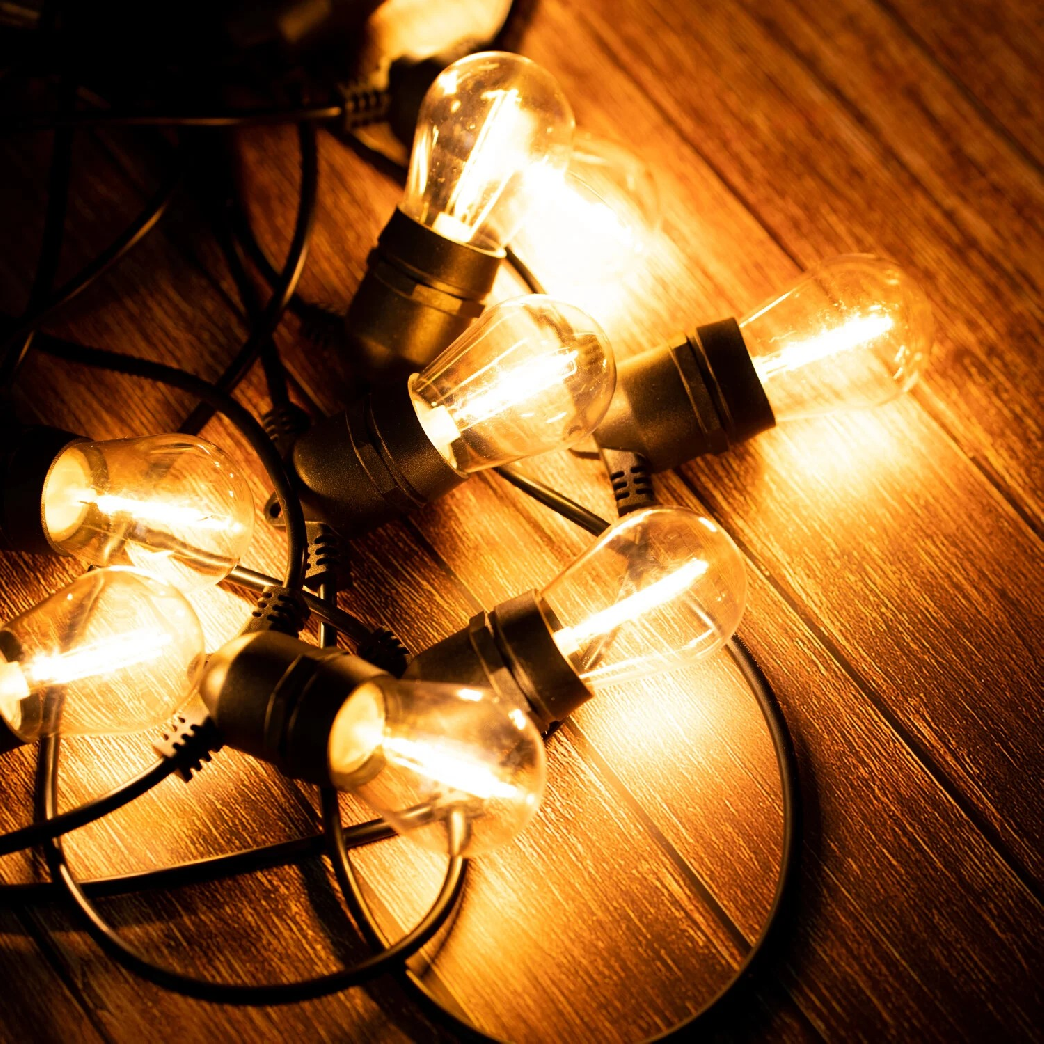 Levně T-LED LED světelný řetěz STL5M 5m, 10xE27, IP65
