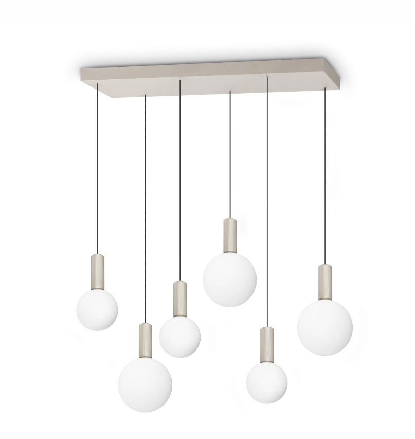 Levně Ideal Lux Stropní/závěsné LED svítidlo ODEON SP6 Linear, d 880 mm, v 2530 mm, 39 W Barva: Bílá, Teplota světla: 3000K