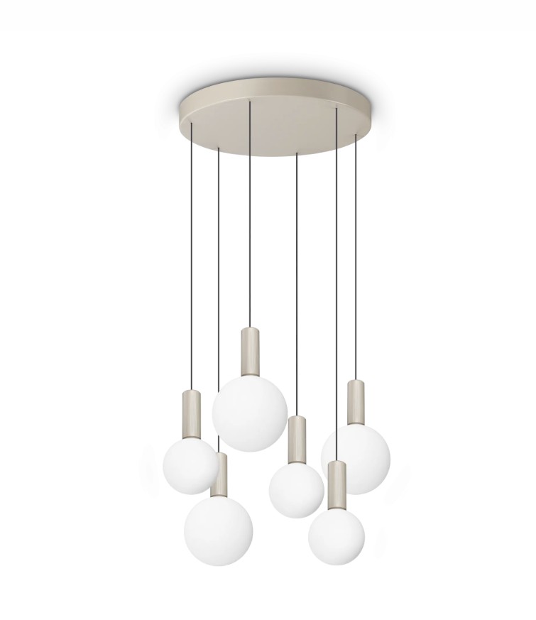 Levně Ideal Lux Stropní/závěsné LED svítidlo ODEON SP6 Round, Ø 570 mm, v 2530 mm, 39 W Barva: Bílá, Teplota světla: 3000K