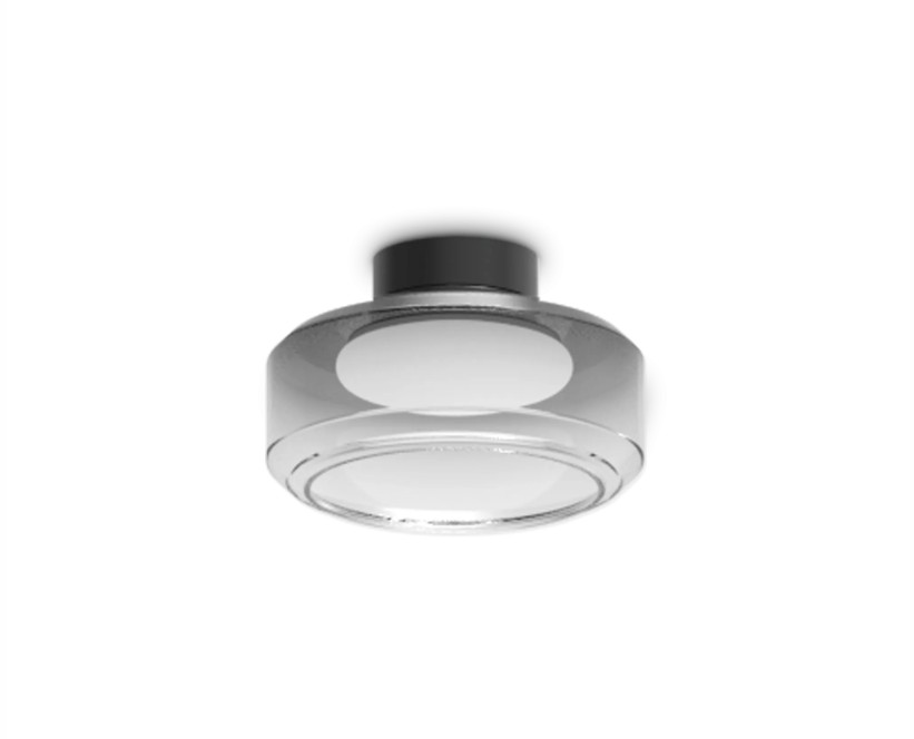 Levně Ideal Lux Stropní LED svítidlo TOPICO PL, Ø 250 mm, 12 W Barva: Kouřová, Teplota světla: 3000K