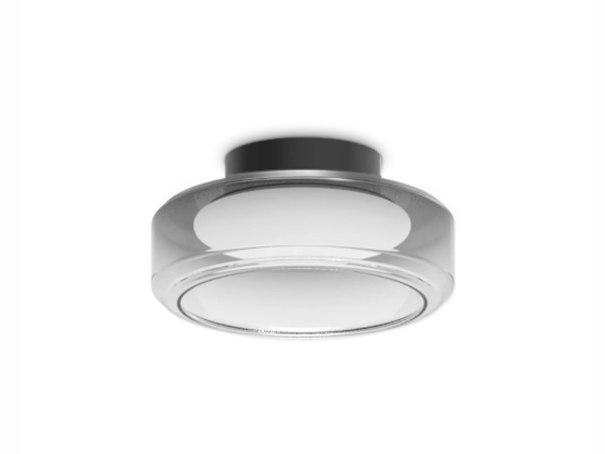 Levně Ideal Lux Stropní LED svítidlo TOPICO PL, Ø 350 mm, 19 W Barva: Kouřová, Teplota světla: 3000K