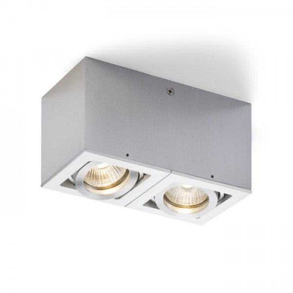 Levně Stropní svítidlo BERIT II hliník 230V GU10 2x50W - RED - DESIGN RENDL