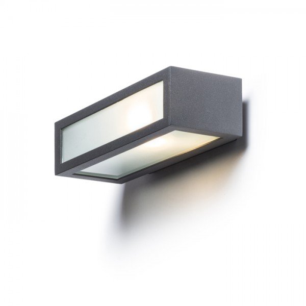 GINO nástěnná antracitová , svítí nahoru i dolů  230V E27 18W IP44 - RED - DESIGN RENDL