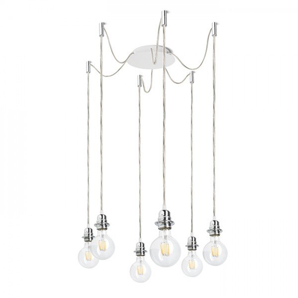 KOMBIX 6 závěsná sada BZ+TK+CHO  230V E27 6x28W - RED - DESIGN RENDL