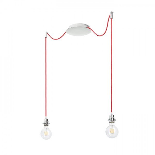 KOMBIX 2 závěsná sada CHZ+ČEK+CHO  230V E27 2x28W - RED - DESIGN RENDL