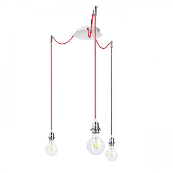 KOMBIX 3 závěsná sada CHZ+ČEK+CHO  230V E27 3x28W - RED - DESIGN RENDL