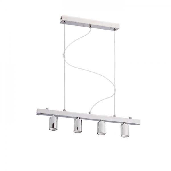 RALLONG 4 závěsná základna  chrom 230V E27 4x42W - RED - DESIGN RENDL