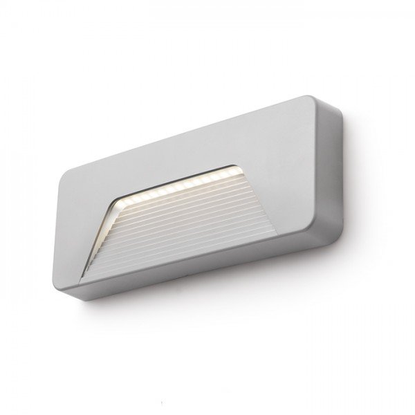 RENO SQ INDR nástěnná šedá 230V LED 3W IP65 3000K - RED - DESIGN RENDL