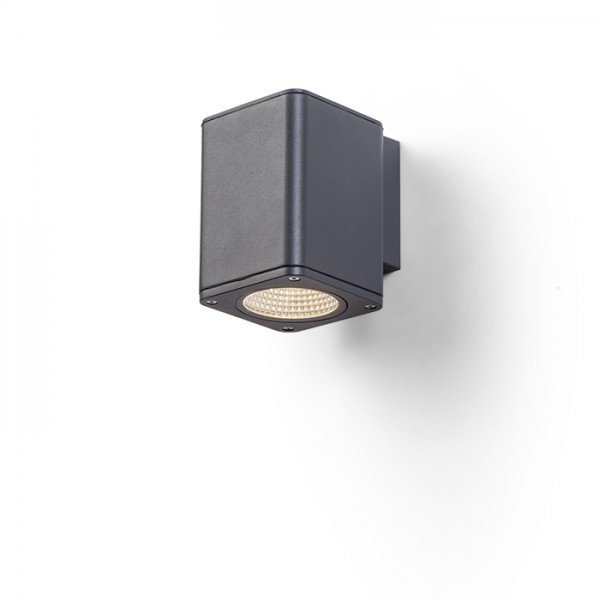 MIZZI SQ I nástěnná antracitová 230V LED 12W IP54 3000K - RED - DESIGN RENDL
