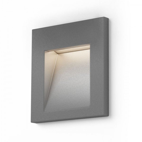 TESS SQ zápustná stříbrnošedá 230V LED 3W IP54 3000K - RED - DESIGN RENDL