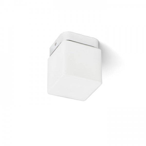 Levně ESICA SQ stropní opálové sklo/chrom 230V LED 6W IP44 3000K - RED - DESIGN RENDL
