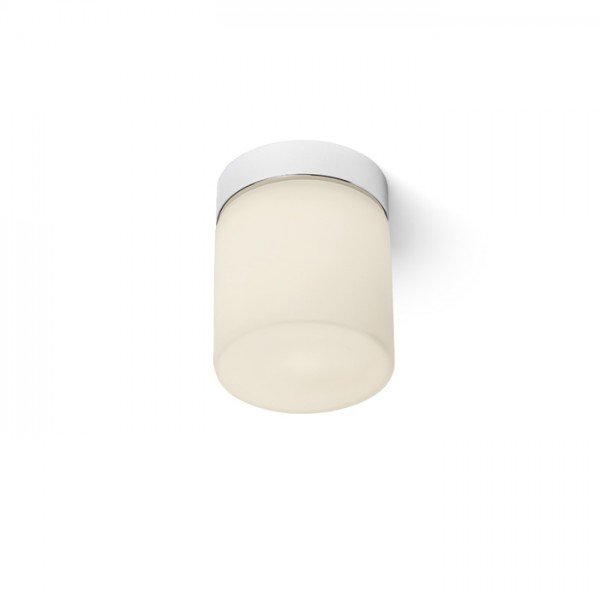 Levně ESICA CYL stropní opálové sklo/chrom 230V LED 6W IP44 3000K - RED - DESIGN RENDL