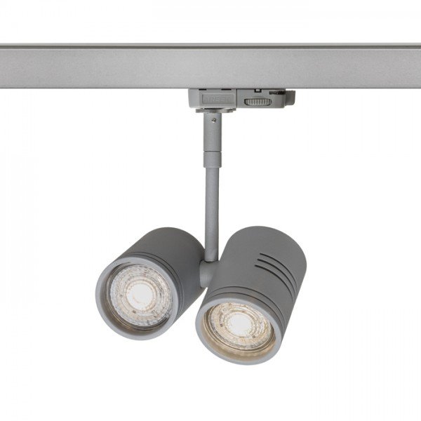 BEEBA II pro tříokr. lištu stříbrnošedá 230V GU10 2x35W - RED - DESIGN RENDL