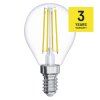 20919 led zarovka filament mini globe 6w e14 tepla bila