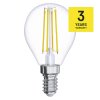 LED žárovka Filament Mini Globe 6W E14 teplá bílá