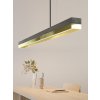 22 01 30 GANTlights C1 Pendelleuchte dunkler Beton Messing diagonal über Tisch an