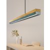 22 01 30 GANTlights C1 Pendelleuchte eiche Oxidiertes Kupfer diagonal über Tisch an