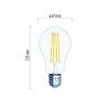 22485 1 led zarovka filament a67 11w e27 neutralni bila