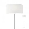 Stojací lampa Enjoy (Barva chrom, Barva stínidla bílá)